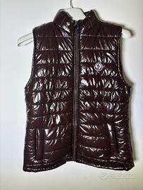 Gilet Moncler originale marrone lucido M
