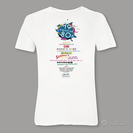 T-shirt XS S M nuova 100% cot biologico compleanno
