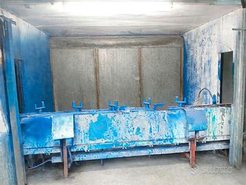 Cabina di verniciatura a velo d'acqua