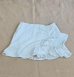 Gonna Pantalone Volant Misto Lino - Stradivarius