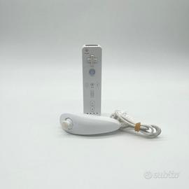 CONTROLLER WII MOTE BIANCO ORIGINALE con Nunchuck