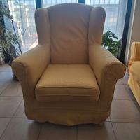 Poltrona gialla sfoderabile