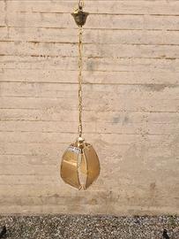 Lampadario una luce vetro metallo bagno camera 