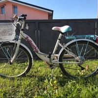Bicicletta Bottecchia bianca e azzurra ruote n. 24