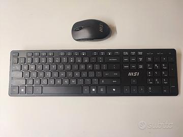 MSI kit tastiera e mouse wireless black
