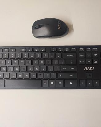 MSI kit tastiera e mouse wireless black