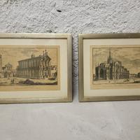  14 riproduzioni di stampe d'epoca di Milano