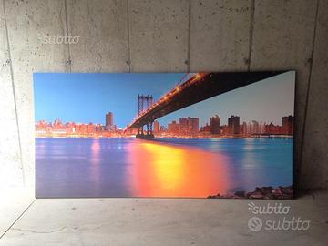Quadro Stampa su tela New York 261x127 cm
