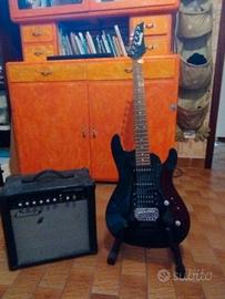 chitarra elettrica Ibanez e amplificatore 