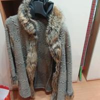 Cappotto in lana con pelliccia