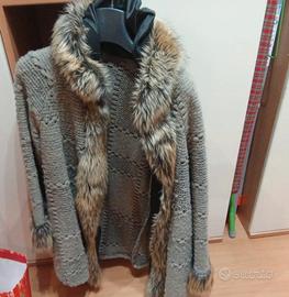 Cappotto in lana con pelliccia