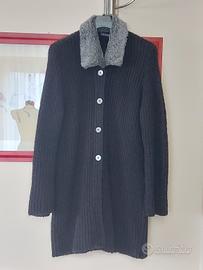 Cardigan cappotto lana lungo