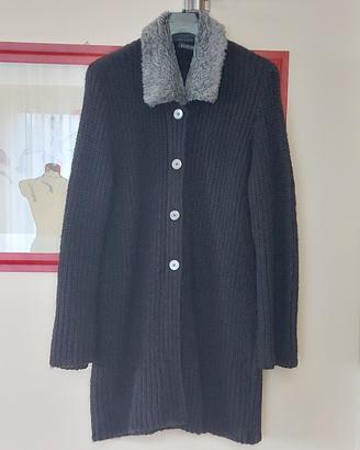 Cardigan cappotto lana lungo