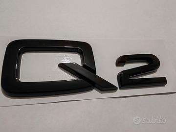 stemma per audi Q2 in abs nero lucido adesivo logo