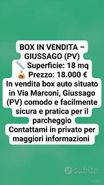 Box garage - giussago (pv)
