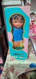 bambola chinese folk doll vintage 