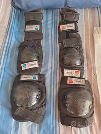 Set 3 protezioni oxelo roller skateboard tg.xs 