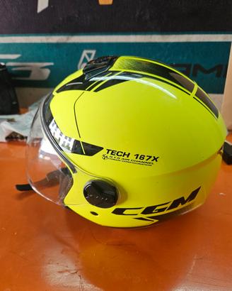 Casco Jet tg.S CGM Tech 167X giallo fluo