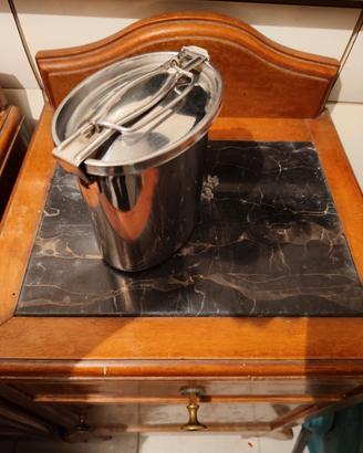 Gavetta vintage portavivande acciaio inox COMPLETA