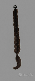 Extension Capelli a Treccia Castana con Elastico