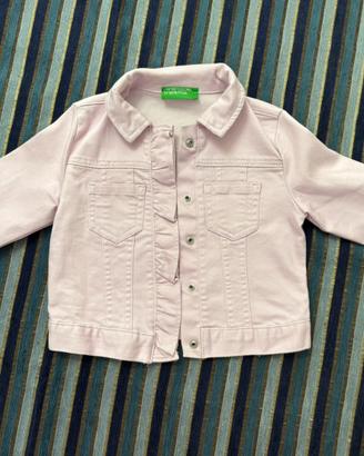 Giacchina jeans rosa marca Benetton taglia 2 anni