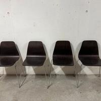 4 sedie legno e metallo