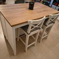 Isola cucina IKEA TORNVIKEN + 2 Sgabelli INGOLF + 