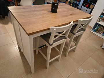 Isola cucina IKEA TORNVIKEN + 2 Sgabelli INGOLF + 
