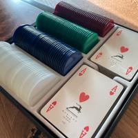 Fiches Modiano set gioco Poker carte palissandro