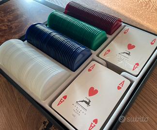 Fiches Modiano set gioco Poker carte palissandro