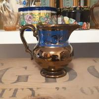 brocca lattiera antica maltese in ceramica marrone