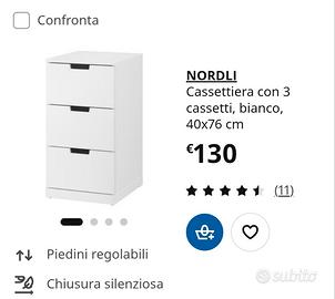 Cassettiera Nordli Ikea