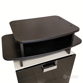 Supporto mobile porta TV Rialzo base nera DVD VCR