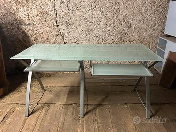 Scrivani in vetro temperato 150 cm x 65 cm
