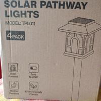 Set 4 pz luci solari giardino 