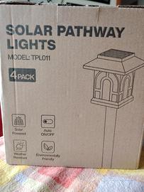 Set 4 pz luci solari giardino 
