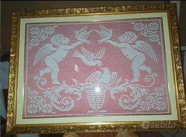 Quadro con lavoro a mano 