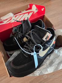 Scarpe Nike Air Force 1 Low Off-White nero 43
