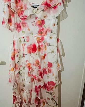 Abito Lungo Elegante a Fiori