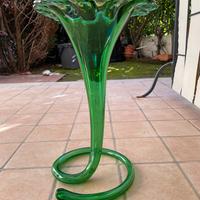Vaso in vetro a corolla
