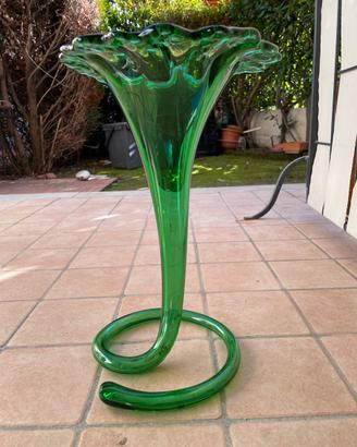 Vaso in vetro a corolla