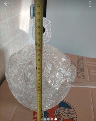 zuppiera porta poncho con mestolo in cristallo
