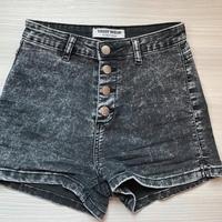 Pantaloncini denim a vita alta