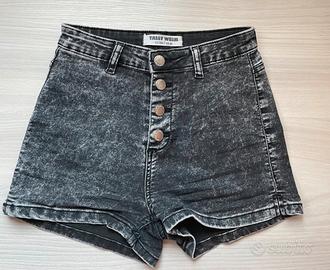 Pantaloncini denim a vita alta