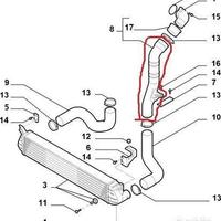 Tubo Intercooler Fiat 16 Sedici 1.9 JTD 71746643