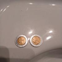 Monete 500 lire bimetallica con errore di conio