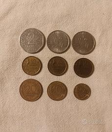 Monete francesi Francs e Centimes