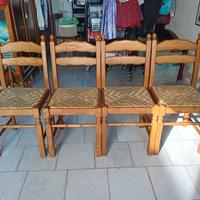 4 sedie in rovere