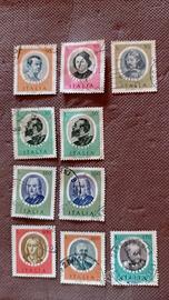 Lotto 10 francobolli (serie "Artisti italiani")