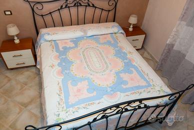 Coperta matrimoniale in organza di seta e cotone